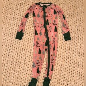 Little Sleepies Pink Trees toddler pajama size 18-24M. Like new.